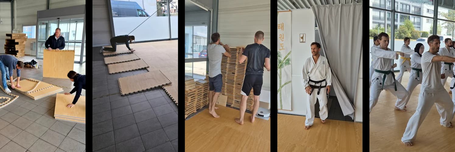 Bilder unserer Schulgründung – Symbol für den organisatorischen Aufwand und die Arbeit bei der Gründung einer Kampfsportschule